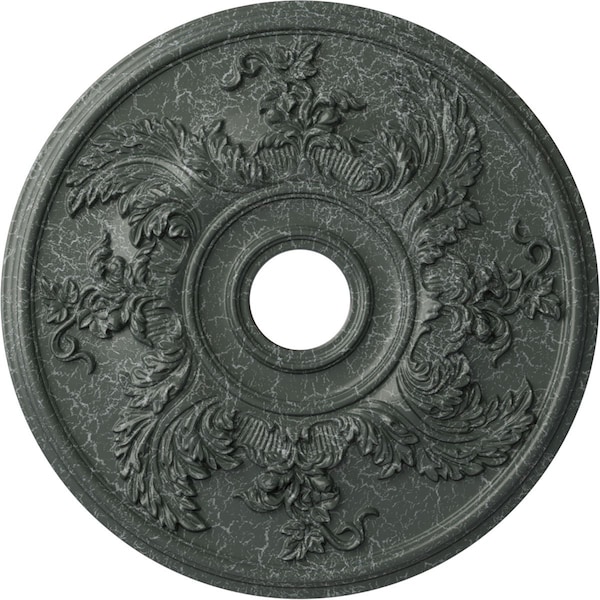 Ekena Millwork Acanthus Twist Medallion (Canopies up to 8 3/8"), 23 5/8"OD x 4 5/8"ID x 1 7/8"P, Athenian Green CM23ACAGC - main